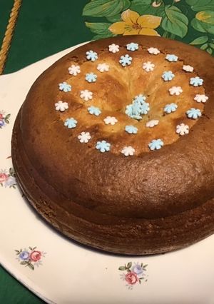 Une photo de Gâteau moelleux aux amandes et pamplemousse