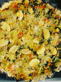 Una foto de Tarta de Verduras con Masa de Avena