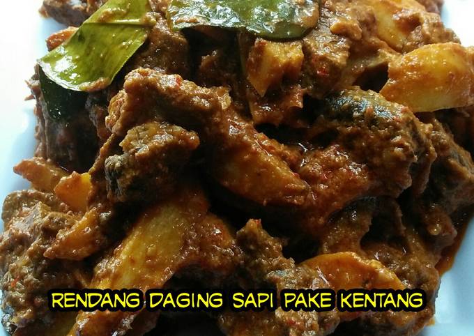 Resep: 16# Rendang Daging Sederhana Tanpa Kelapa Goreng (Pake Kentang) Sederhana Dan Enak