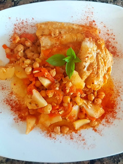 Una foto de Bacalao a la portuguesa