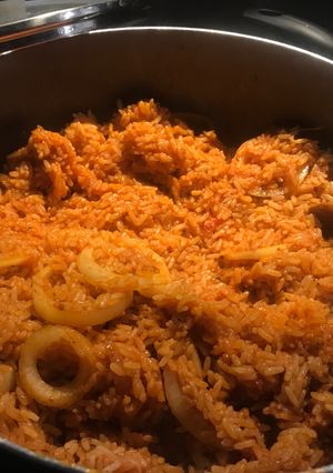 A picture of Nigerian style jollof rice.