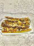 Ajíes rellenos con carne de soja