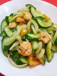 Foto resep Tumis Timun Jepang dgn Udang