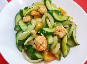 Foto resep Tumis Timun Jepang dgn Udang