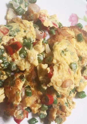 Foto resep Telur Dadar Kacang Panjang
