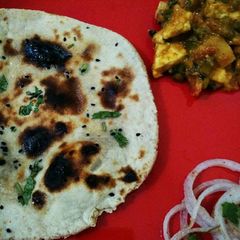 Tava naan with mix veg A picture of Tava naan with mix veg.