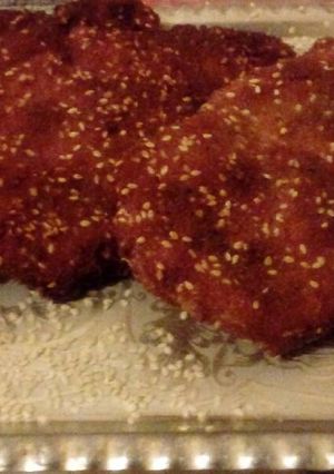 Szezámos- chilis bundában sült csirkemell recept fotója
