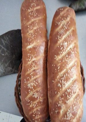 A picture of French loaf or french bread.
