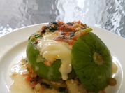 Una foto de zapallo italiano relleno sin carne