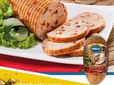Lomo  navideño acompañado de puré de papa y ensalada verde