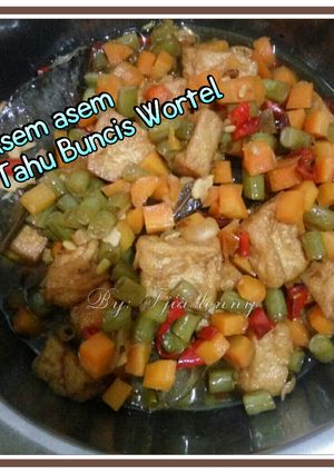 Foto resep Asem asem tahu Buncis Wortel