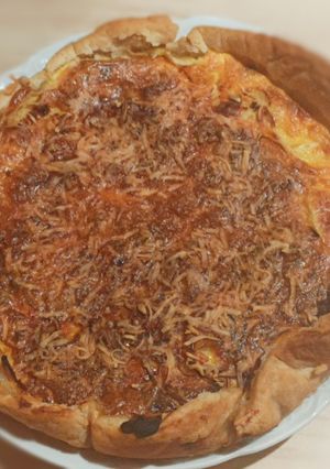 Une photo de Tarte pommes lardons (salé/sucré) au Cook Expert