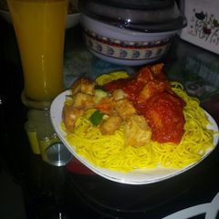 Turmeric noodles😊 A picture of Turmeric noodles😊.