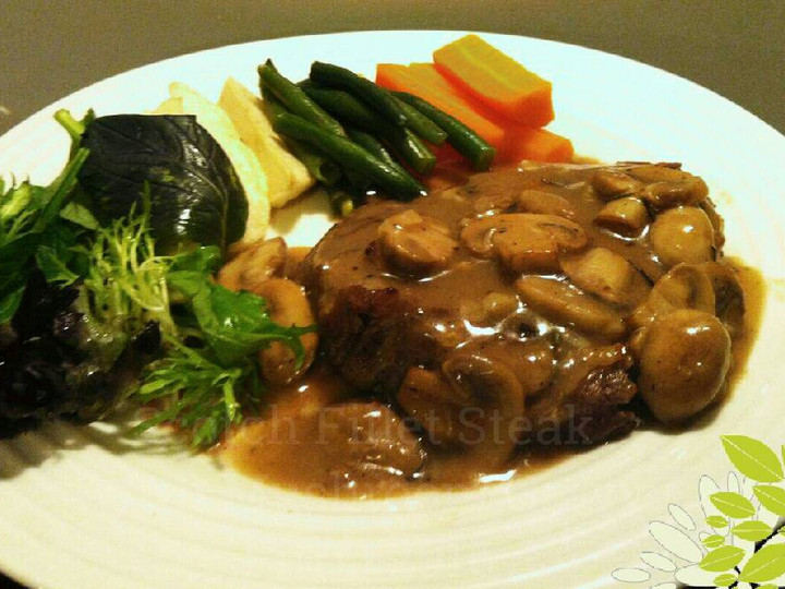 Cara Memasak Scotch Fillet Steak With Mushroom Gravy Enak