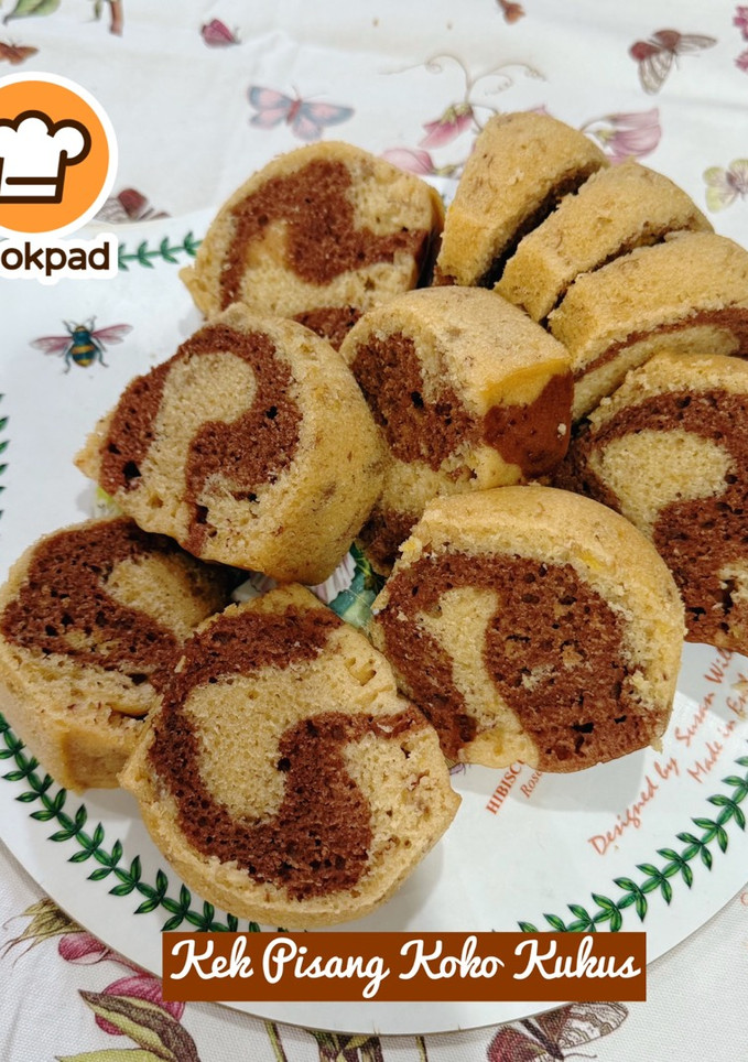 Gambar 👩‍🍳Kek Pisang Koko Kukus