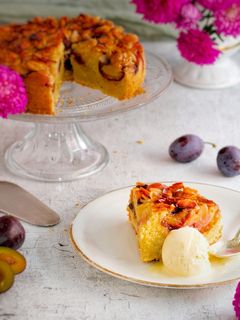 Kleiner Zwetschgen-Mandel-Kuchen Rezepthauptbild