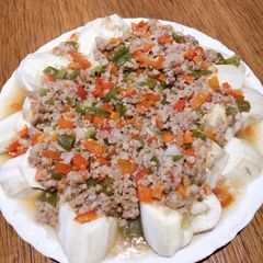 Ground Pork Steamed with Eggplant A picture of Ground Pork Steamed with Eggplant.