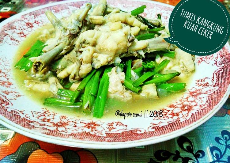 Tumis Kangkung Kuah Ceker