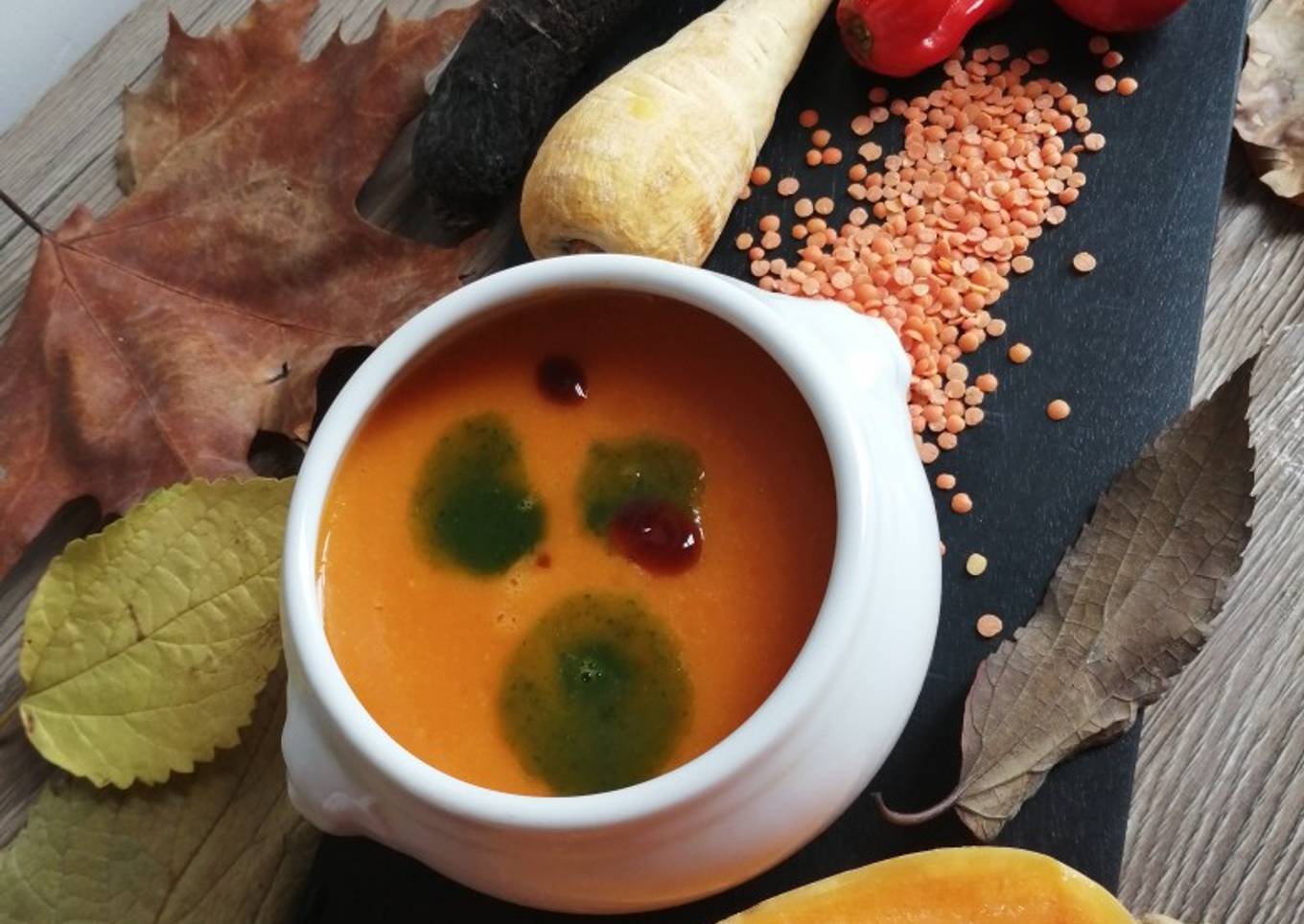 Soupe 5 légumes🥕🍆🌶️ lentille corail 🔥