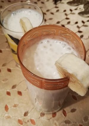 O poză a rețetei Milkshake cu banană.