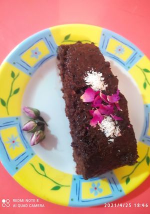 عکسی از دستور کیک خیس شکلاتی