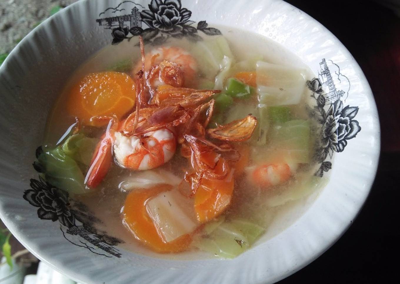 Sop udang sayur