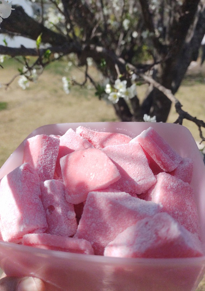 Una foto de Malvavisco o marshmallow 💓🍭🍓