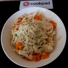 A picture of My little Sweet Tagalitti Veg Lunch 😁.
