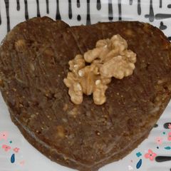 A picture of Vegan Oil free Fig Walnut Halwa.