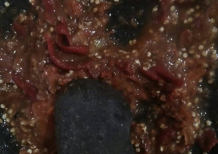 Cara Membuat Sambal tomat mentah yang Renyah