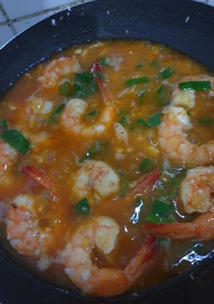 Foto resep Udang saus pedas manis sederhana