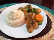 A picture of orange sauce