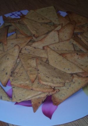 Una foto de Nachos de harina de garbanzos