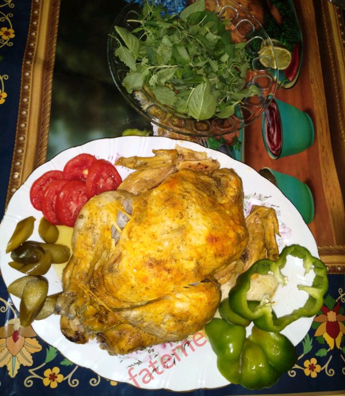 عکسی از دستور مرغ نمکی