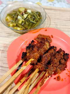 Foto resep Sate Sapi Bumbu Rujak + Sayur Asem