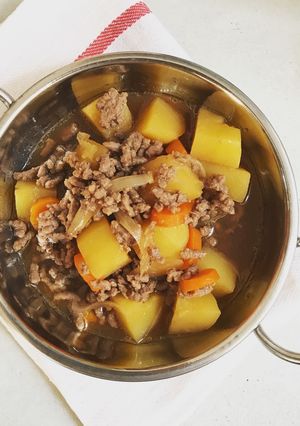 Foto resep Simple beef bowl (nikujaga)