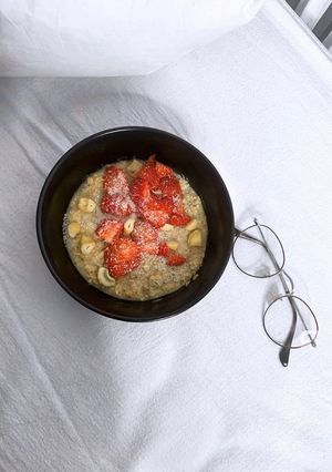 Une photo de Strawberry Overnight oats vegan