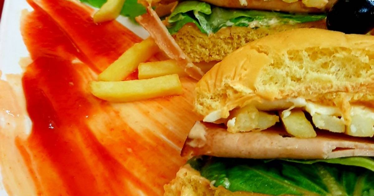 Chicken salami burger instant Recipe by tanveer sayed Cookpad