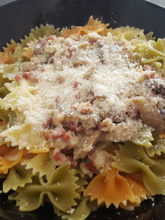 Una foto de Pasta a la carbonara (light)