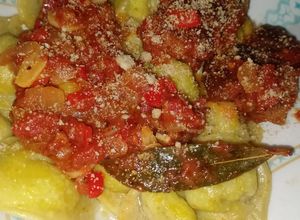 Una foto de Capeletti veganos caseros con tuco
