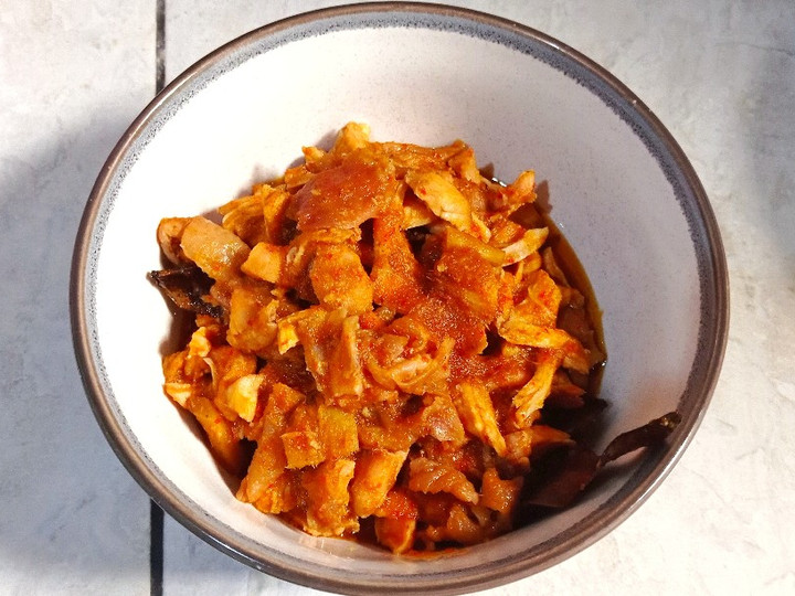 Resep Ayam Suwir Pedes Manis Anti Gagal