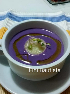 Una foto de Crema de lombarda con anacardos