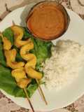 Satay κοτόπουλο με σάλτσα φυστικοβούτυρο