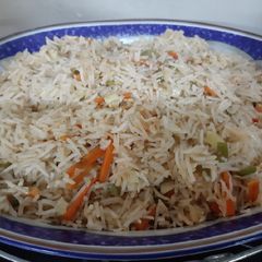 A picture of Vegetable Chinese fried rice.