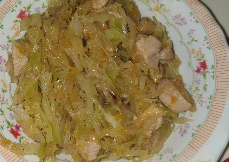 Simple Way to Prepare Speedy Chicken cabbage stew#4weeks challenge