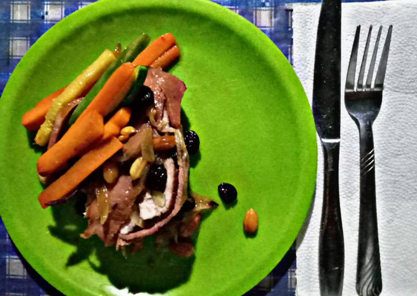 Verduras Salteadas, para acompañar un lomo de cerdo mechado