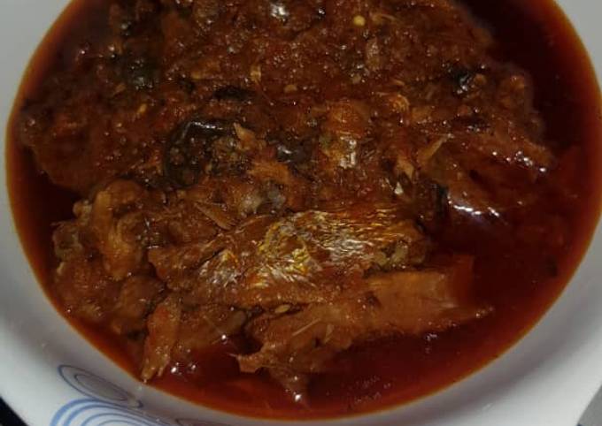 Dry fish stew