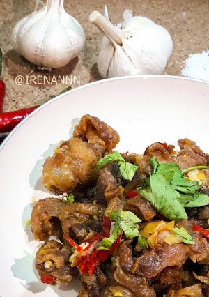 Foto resep Kulit Ayam Cabe Garam