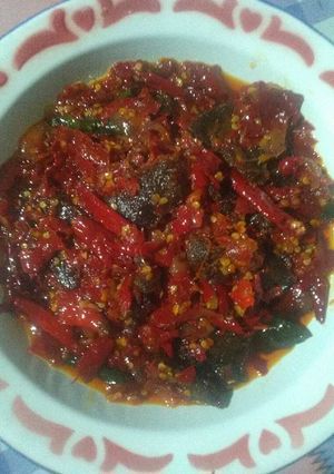 Foto resep Dendeng kariang /dendeng kering balado simpel
