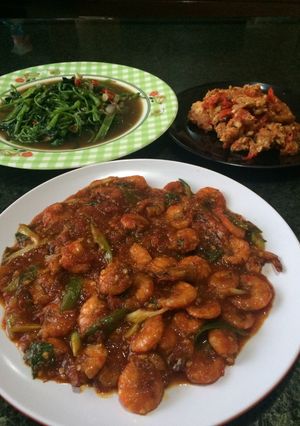 Foto resep Udang Saos Padang
